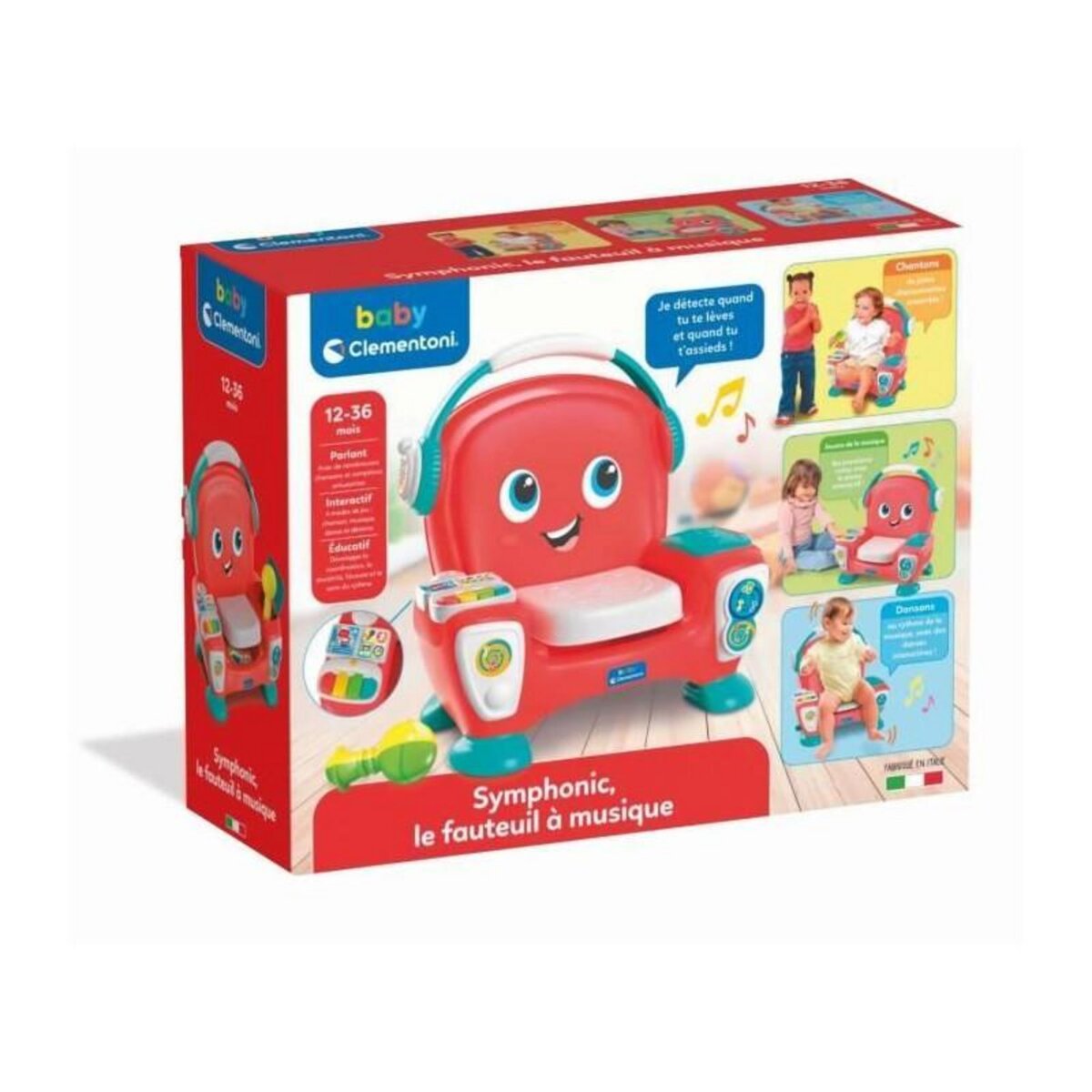 CLEMENTONI Clementoni - Symphonic, mon fauteuil a musique - 4 modes de Jeu ! Danse, Musique, Chanson et Détente