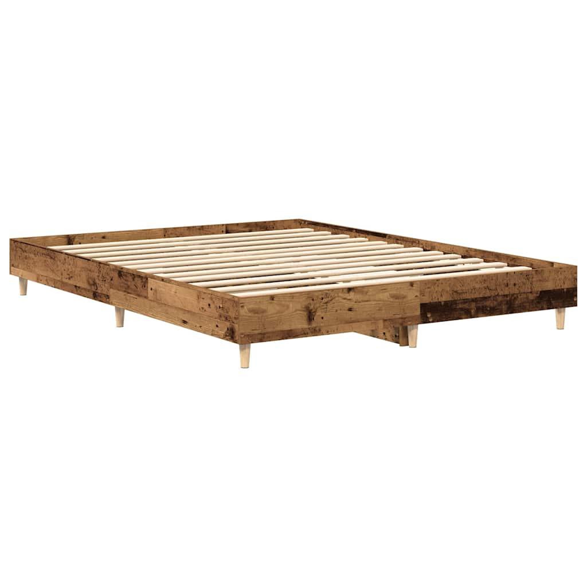 Voir la diapositive 4 : VIDAXL Cadre de lit sans matelas vieux bois 150x200 cm bois ingenierie