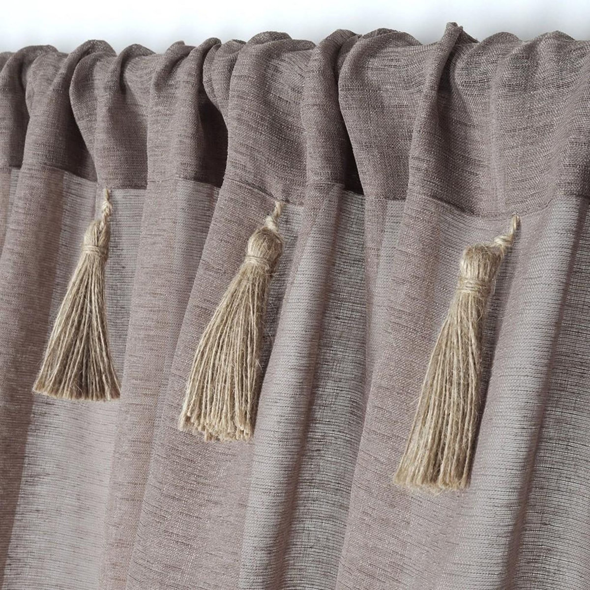 Lovely Casa Voilage passe tringle 140x260 cm Ibiza taupe