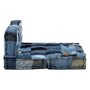 VIDAXL Coussins de canape palette 2 pcs Bleu Patchwork en denim