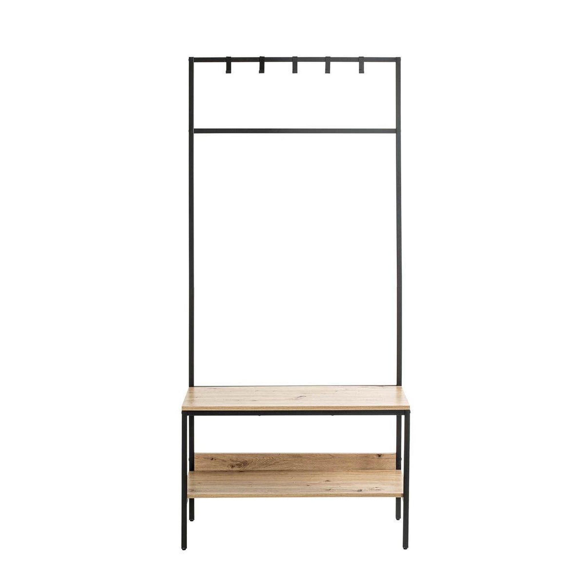 Voir la diapositive 2 : Paris Prix Meuble d'entrée vestiaire  miranda  180cm chêne & noir
