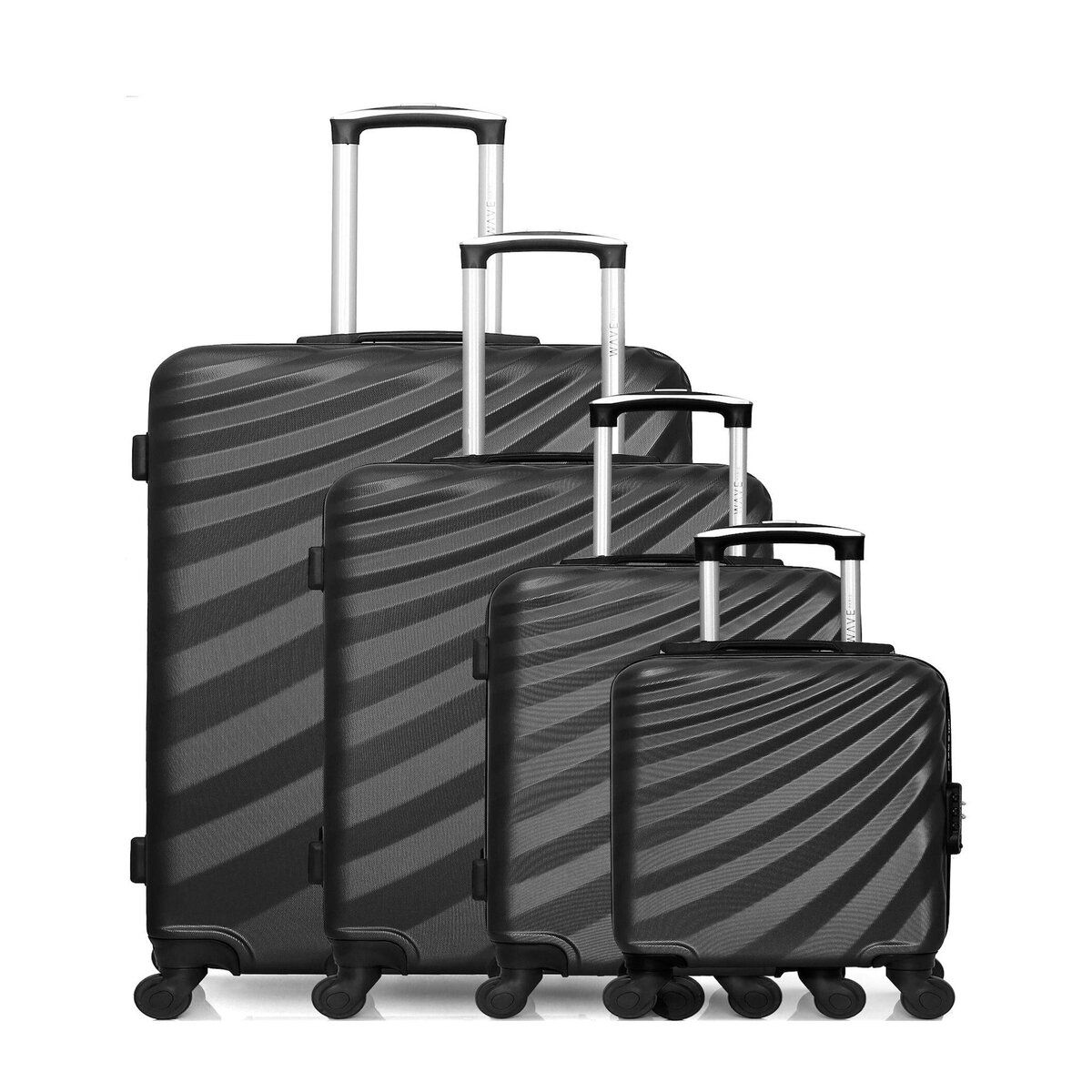 WAVE PARIS WAVE PARIS - Set de 4 Valises DANUBE-M 75 cm 4 Roues
