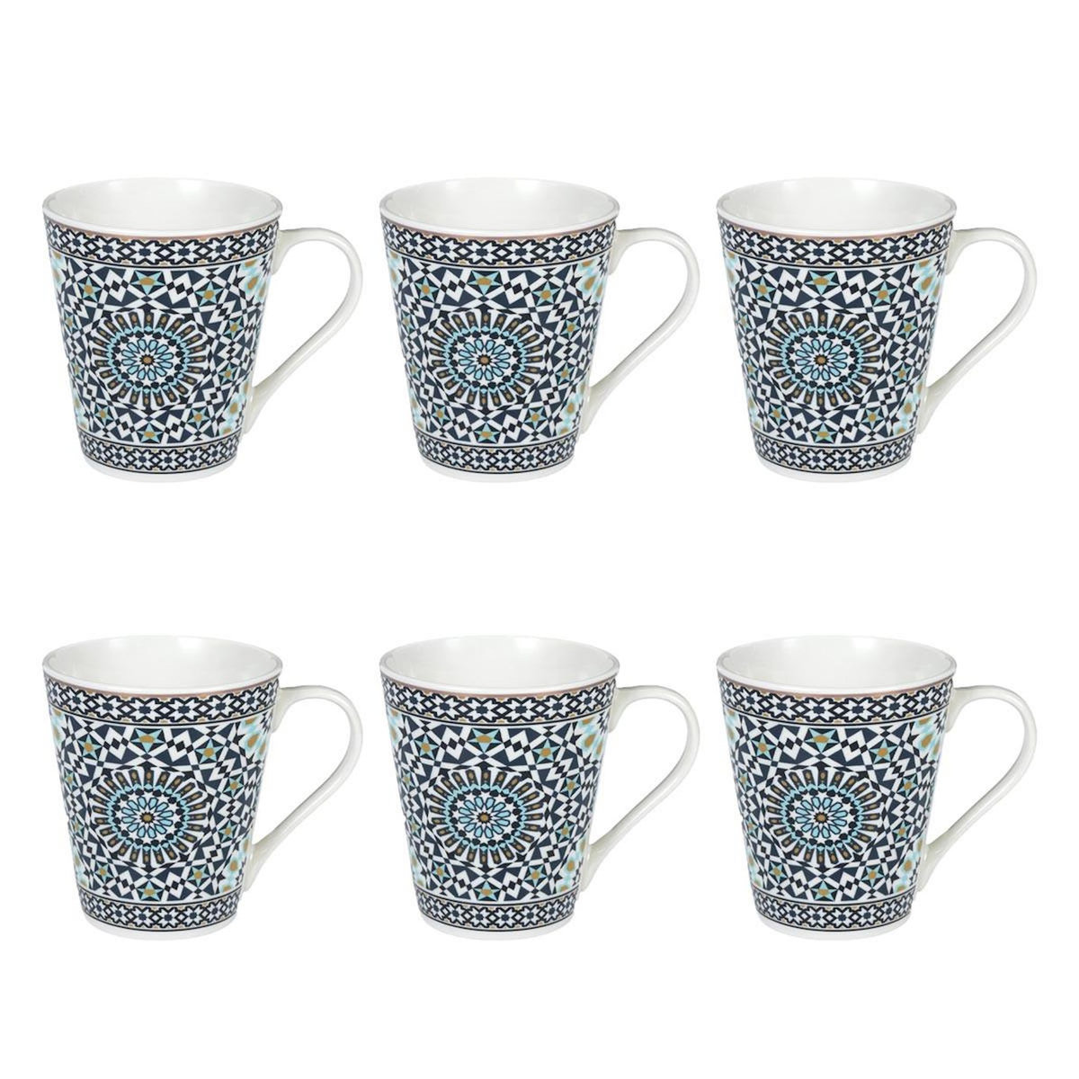 Paris Prix Lot de 6 Mugs  Noura  30cl Multicolore