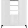 Voir la diapositive 1 : Buffet haut moderne 2 portes 2 tiroirs L120cm BARI