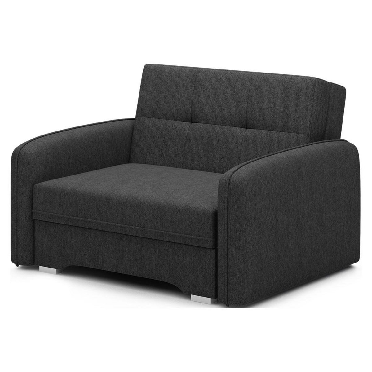 BEST MOBILIER Michelle - fauteuil convertible avec coffre en velours