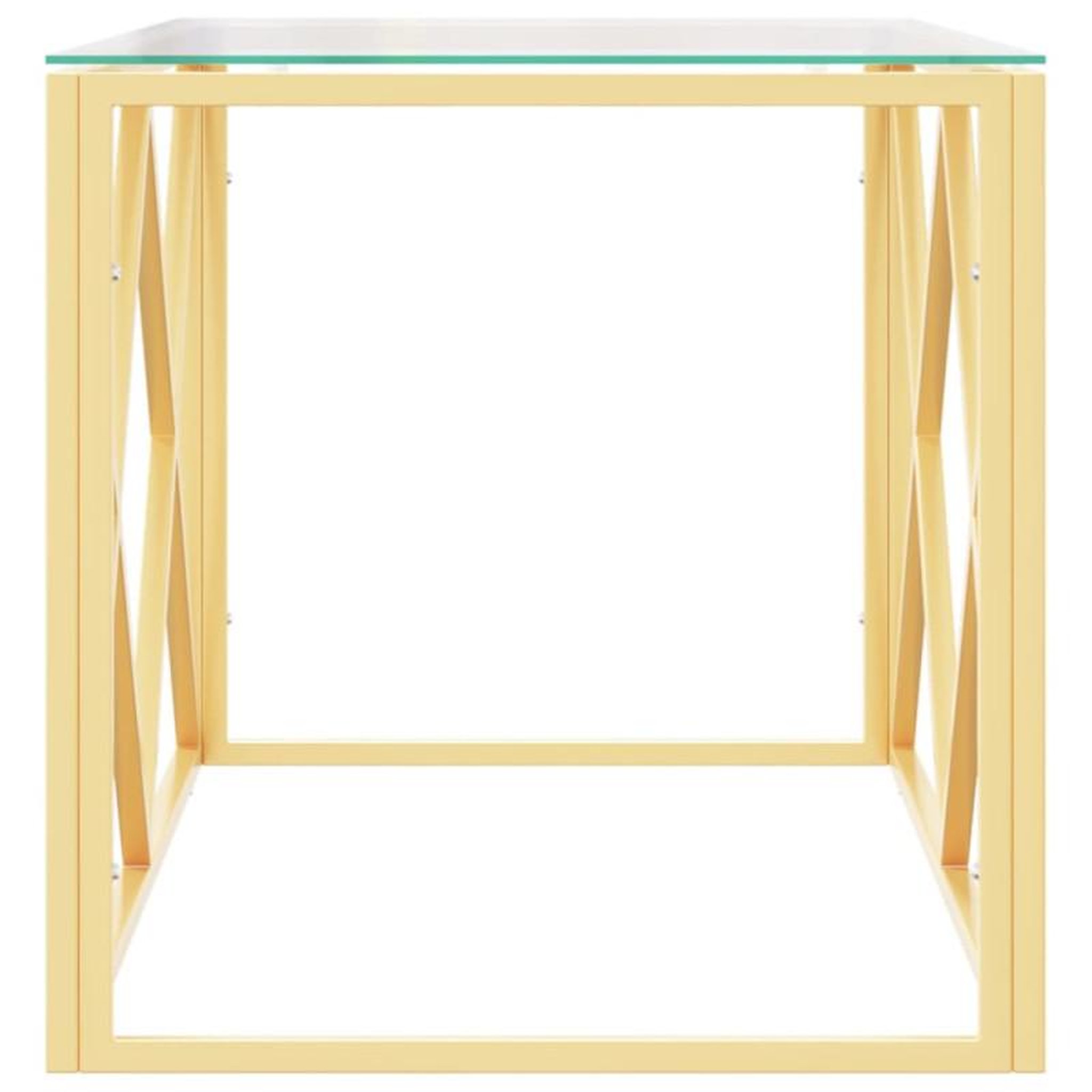Voir la diapositive 4 : VIDAXL Table basse 110x45x45 cm acier inoxydable et verre