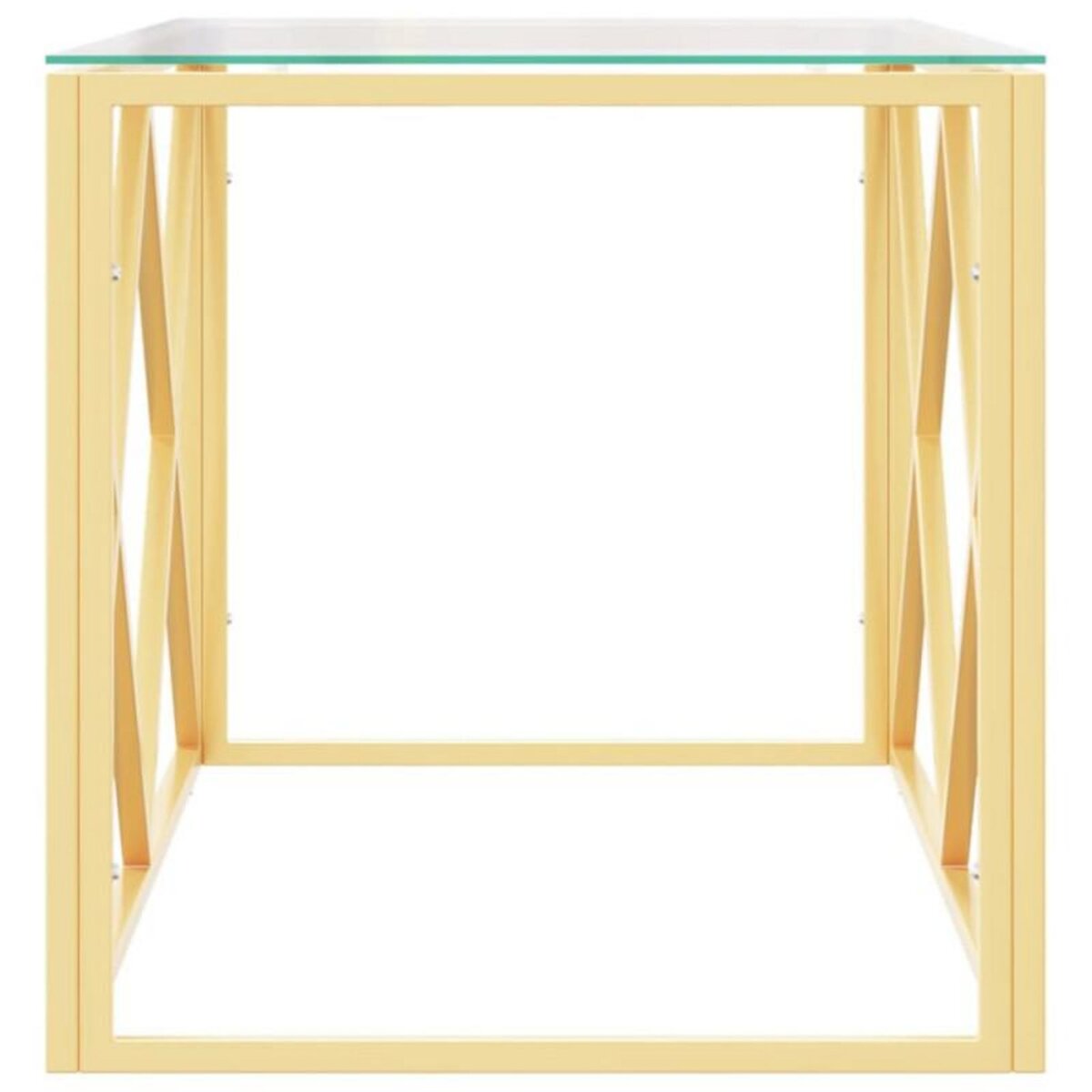 VIDAXL Table basse 110x45x45 cm acier inoxydable et verre