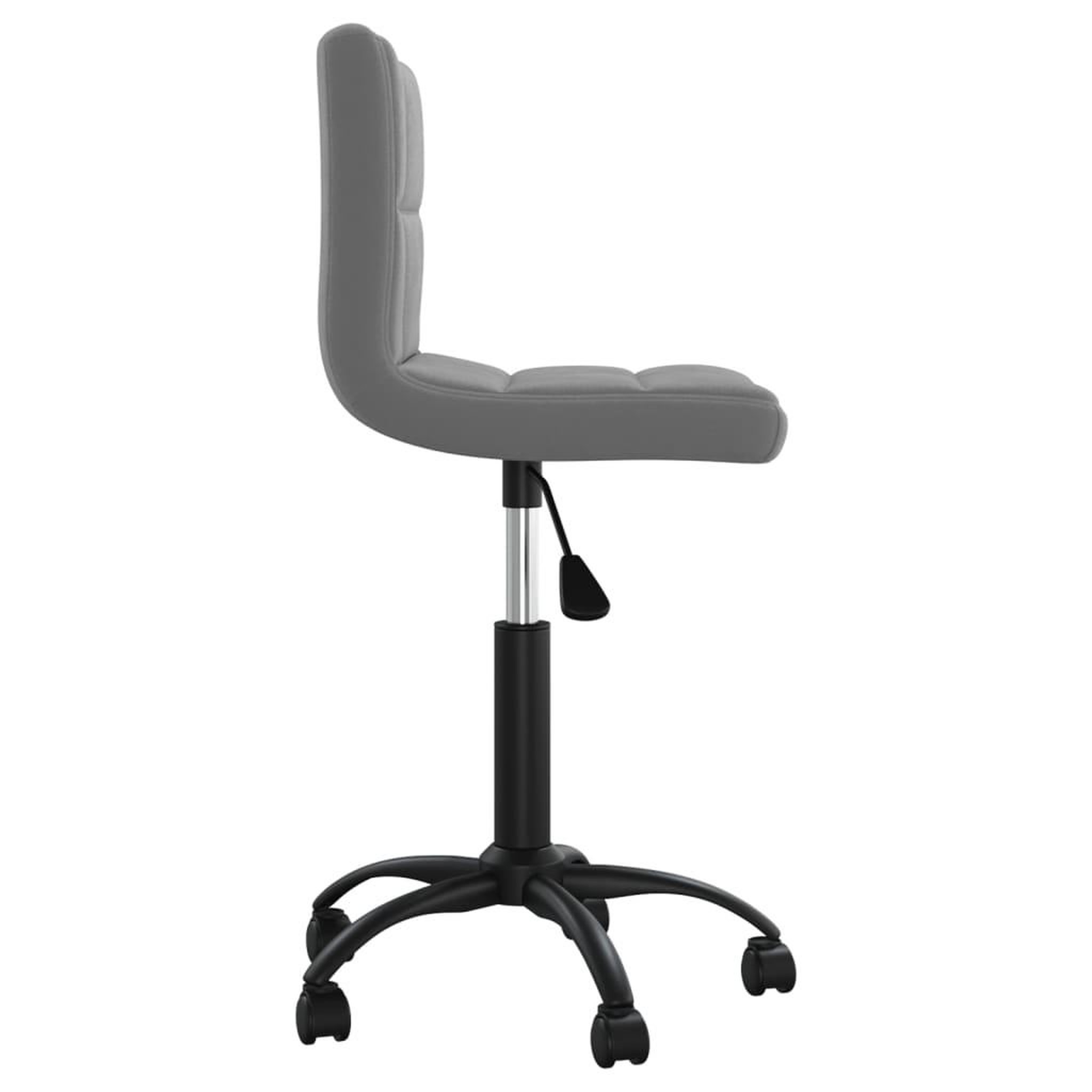 Voir la diapositive 4 : VIDAXL Chaise pivotante de bureau gris fonce velours
