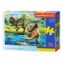 Castorland Puzzle 70 pièces : Tyrannosaure contre Tricératops