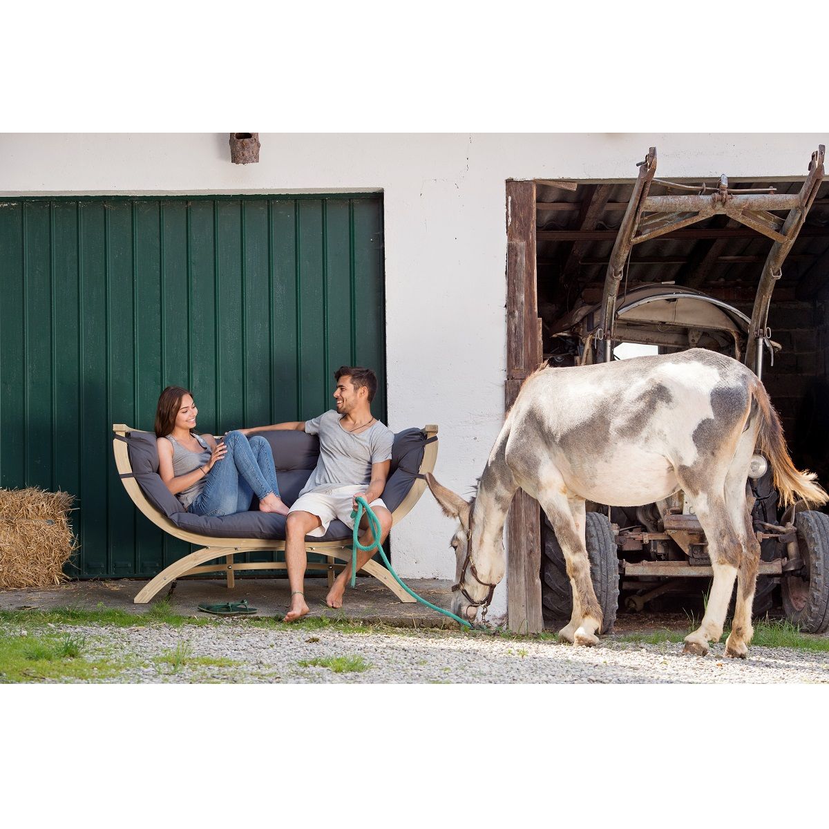Canapé deux personnes Siena Due Gris Antharcite