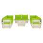 Voir la diapositive 3 : VIDAXL Salon de jardin palette 9 pcs avec coussins bois d'epicea