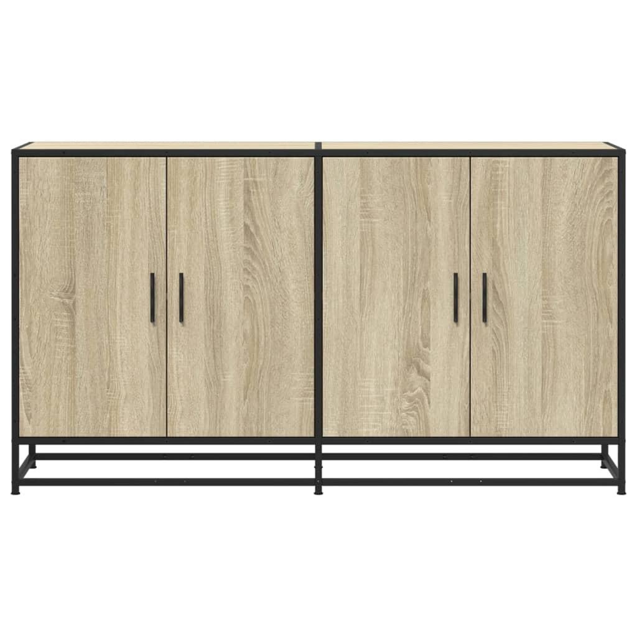 Voir la diapositive 4 : VIDAXL Buffet chene sonoma 134x35x76 cm bois d'ingenierie