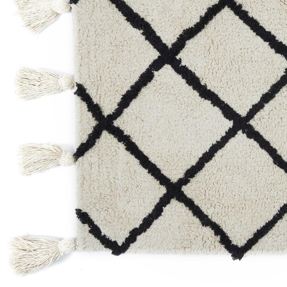 The Home Deco Factory Tapis berbère pompons 50x80 coton