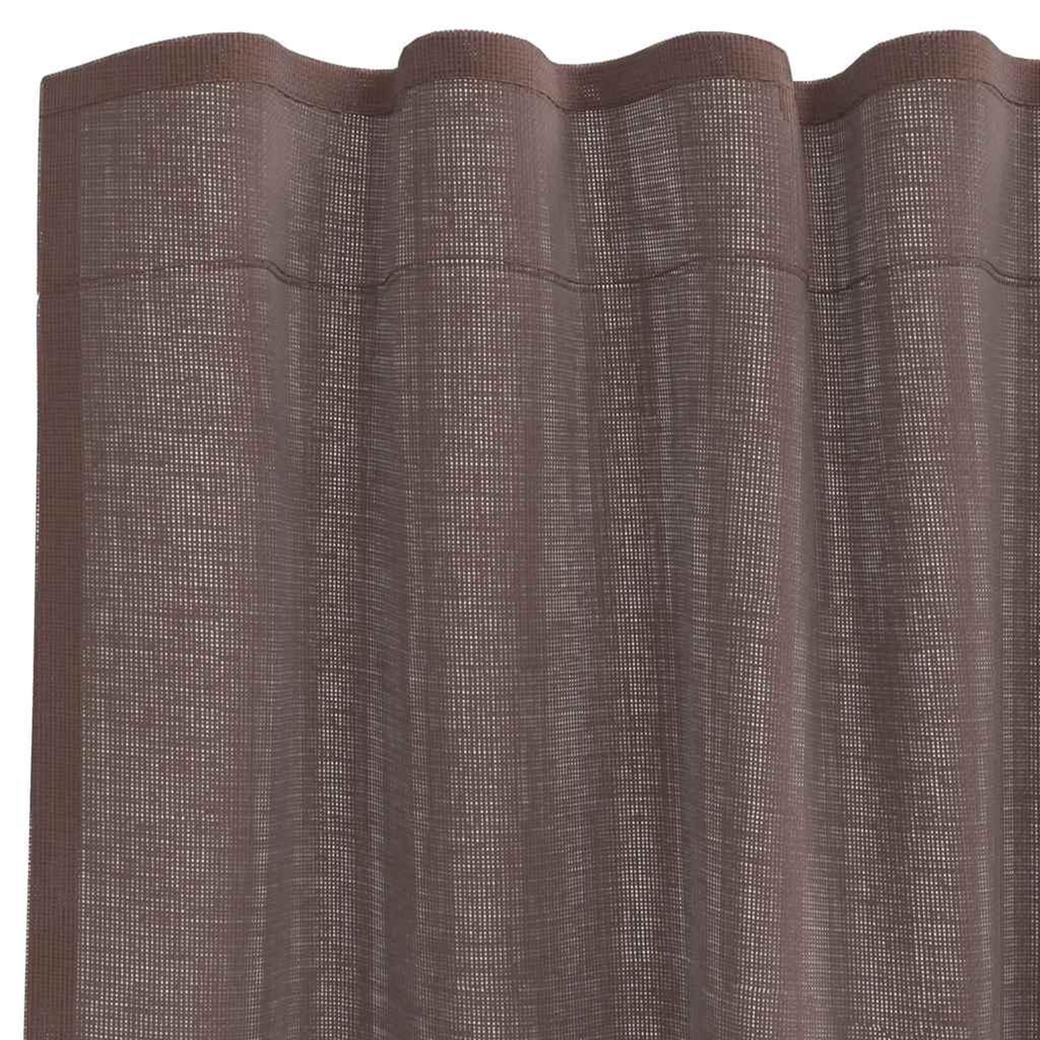 Voir la diapositive 5 : VIDAXL Rideaux en voile avec passants 2 pcs marron