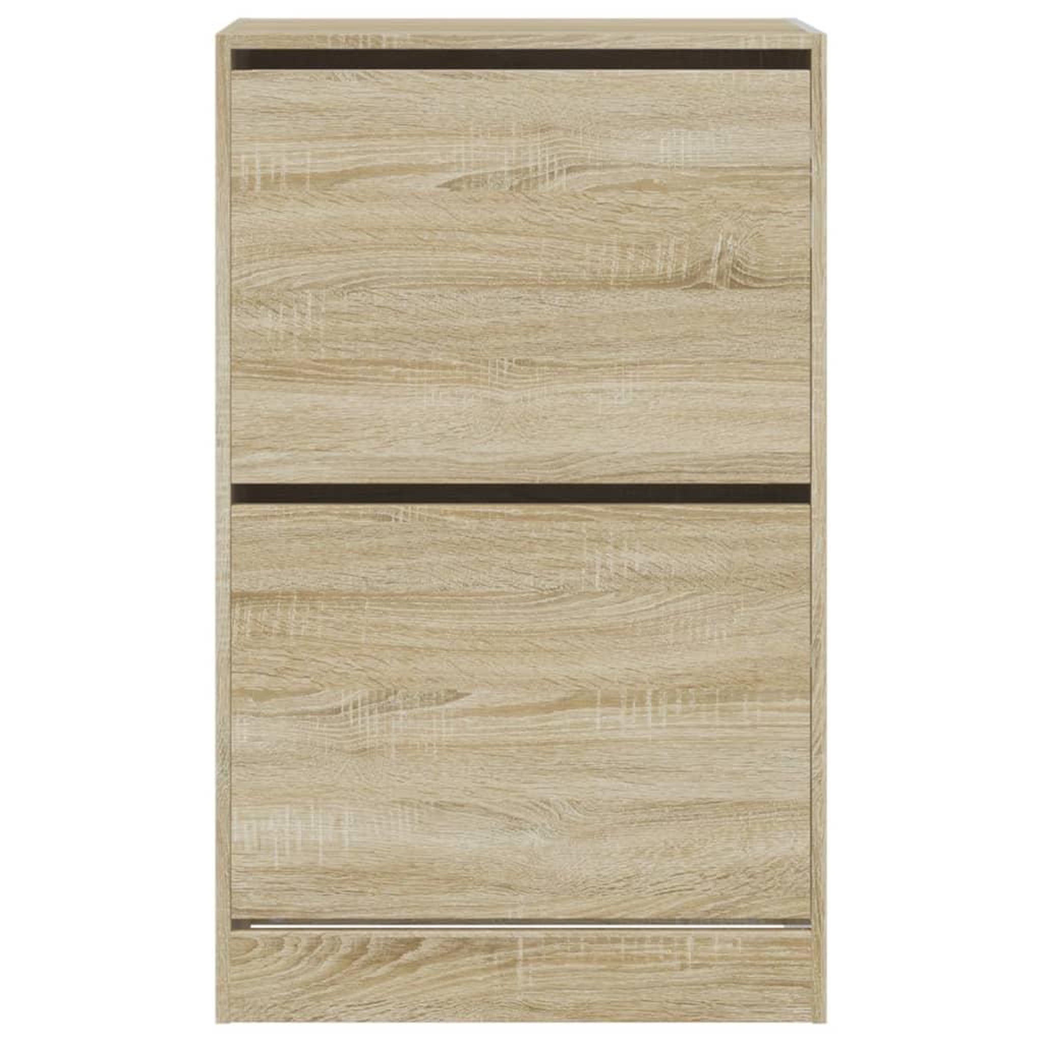 Voir la diapositive 5 : VIDAXL Armoire a chaussures chene sonoma 60x34x96,5 cm bois ingenierie