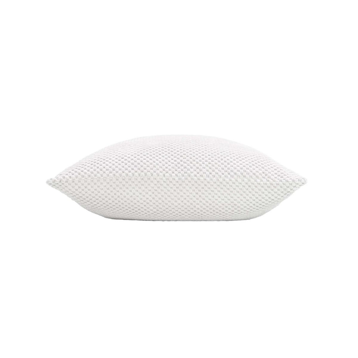 Paris Prix Coussin Déco en Velours Relief  Java  45x45cm Blanc