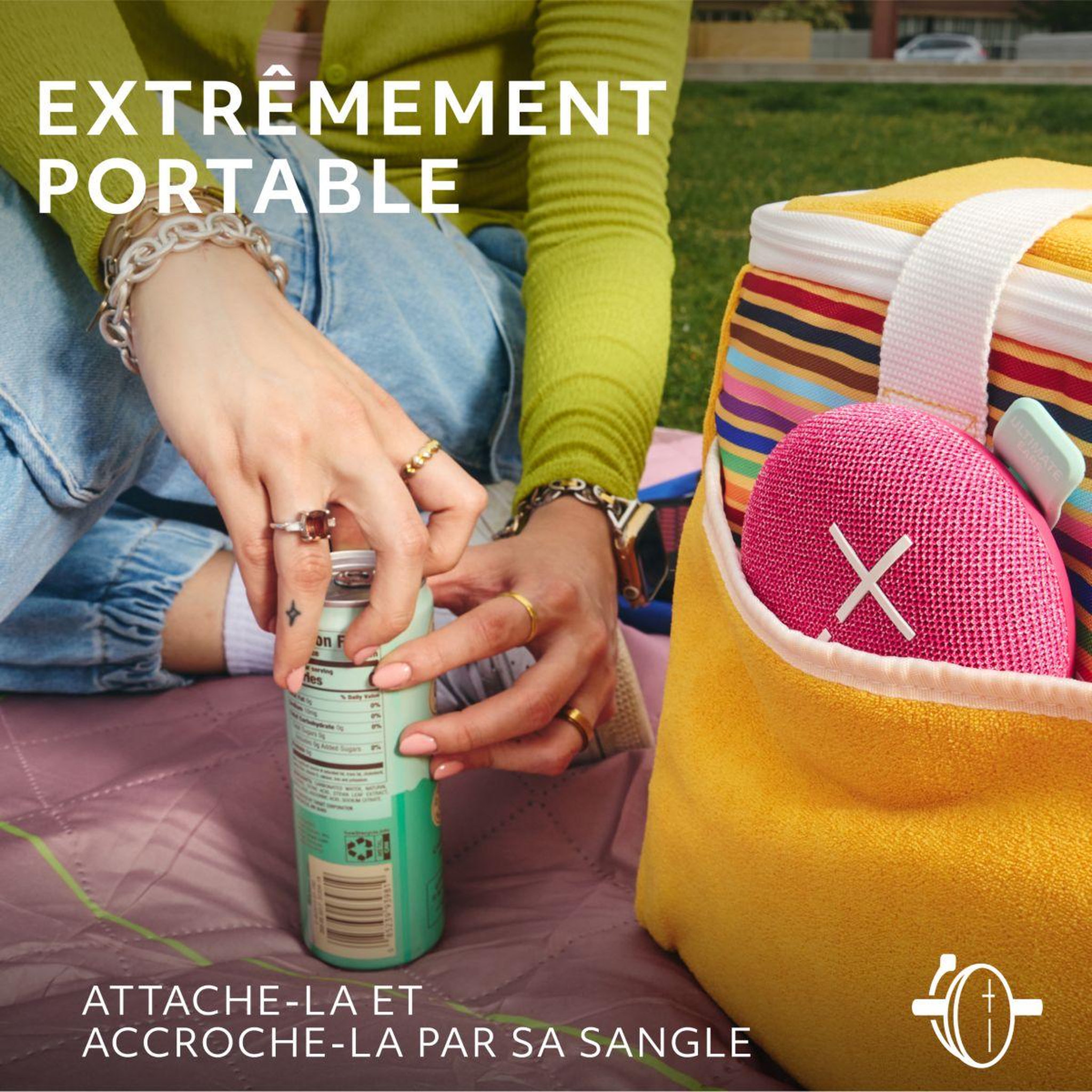 Voir la diapositive 2 : Ultimate ears Enceinte portable MINIROLL Rose