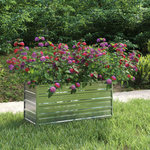VIDAXL Lit sureleve de jardin 100x40x45 cm Acier galvanise Argente