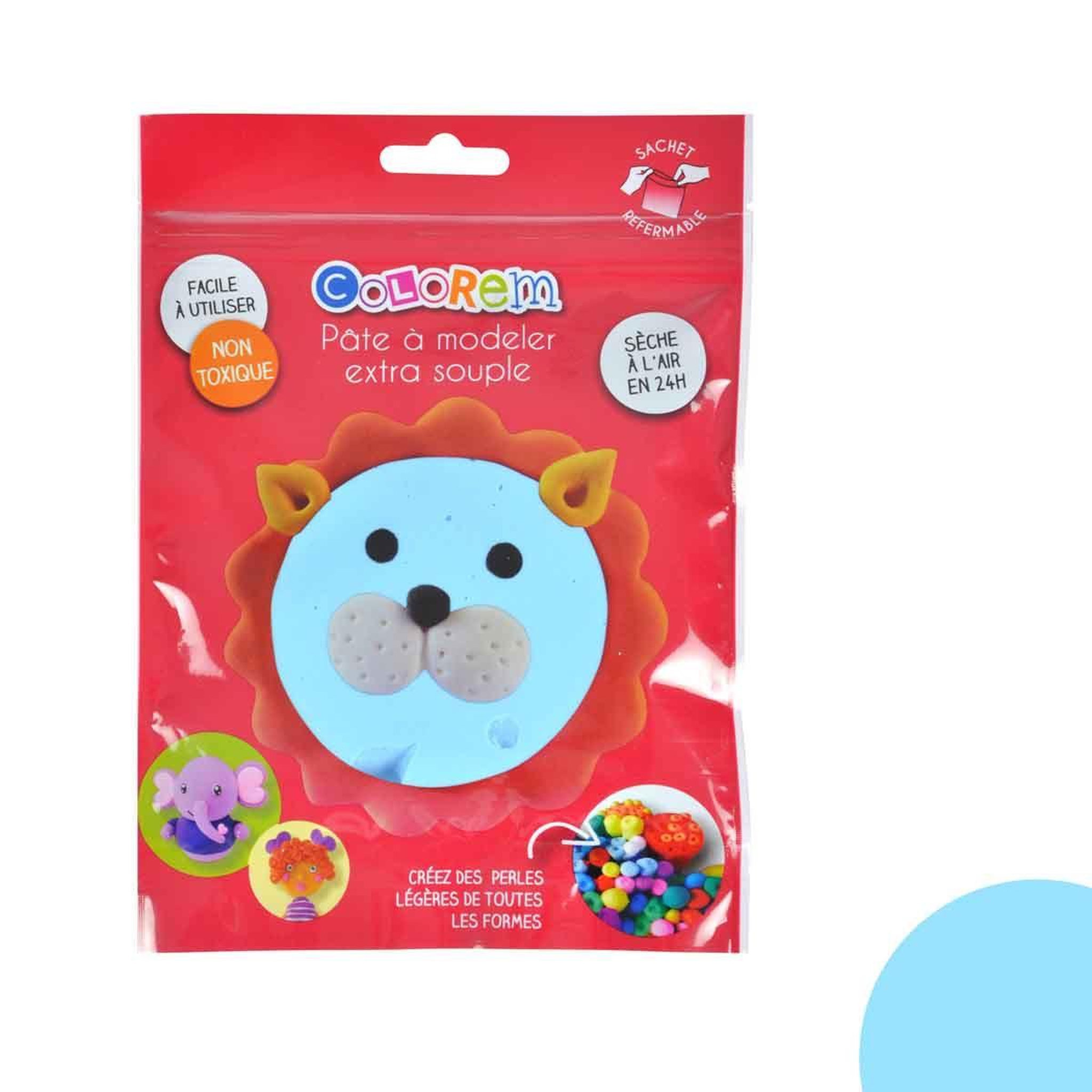 HOMEA Pâte à modeler légère  extra souple  50g turquoise
