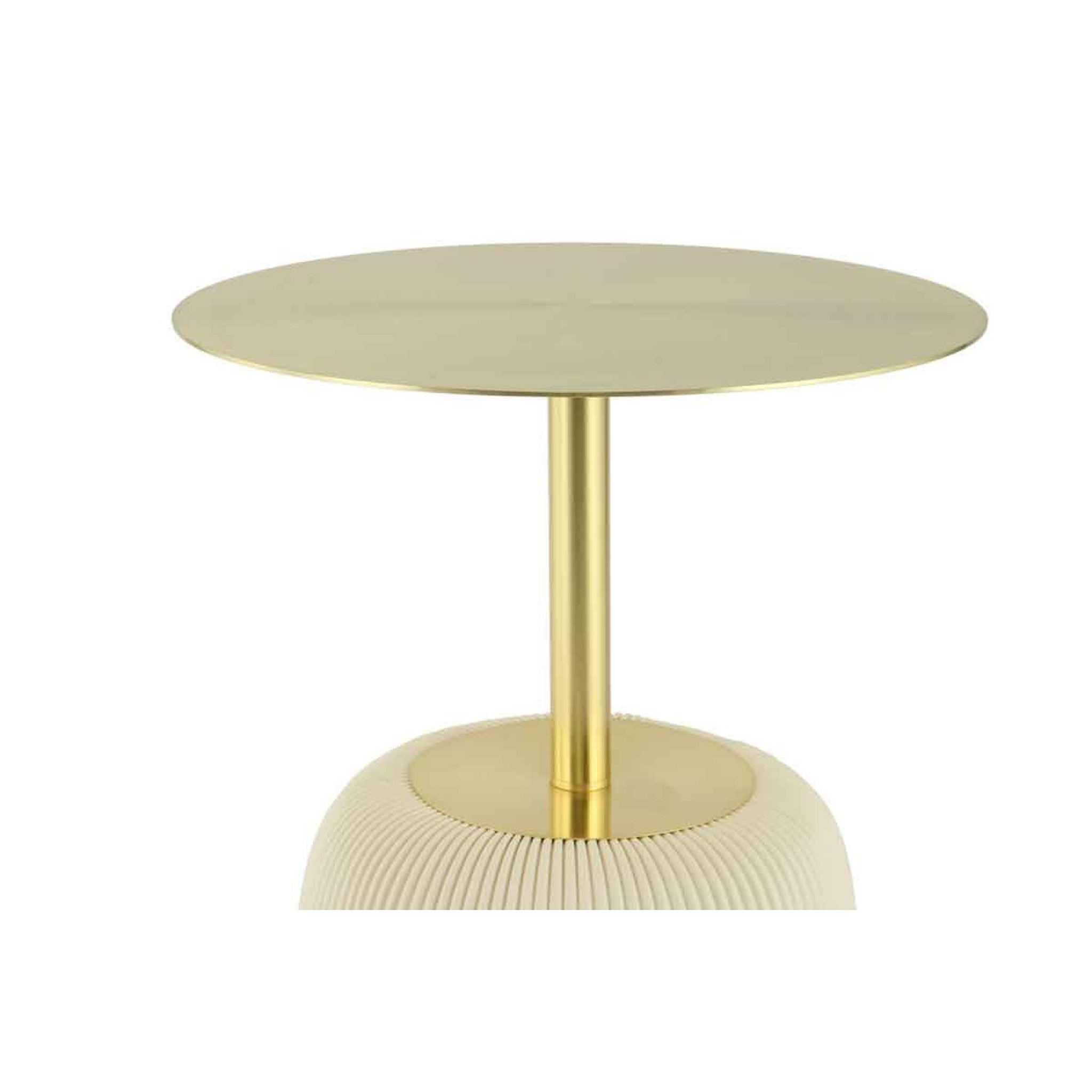 Voir la diapositive 3 : Paris Prix Table d'appoint design  jokai  60cm crème & or