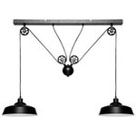 ATMOSPHERA Lampe de Plafonnier 2 Têtes  Ezio  120cm Noir