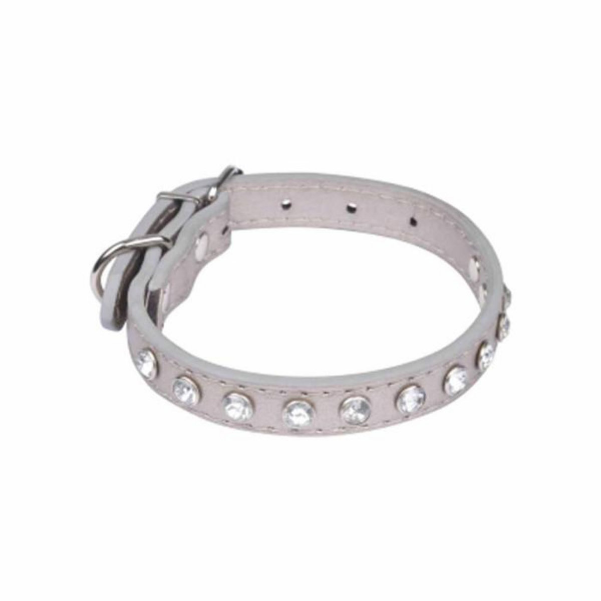 Paris Prix Collier Fantaisie pour Chien  Strass  35cm Gris