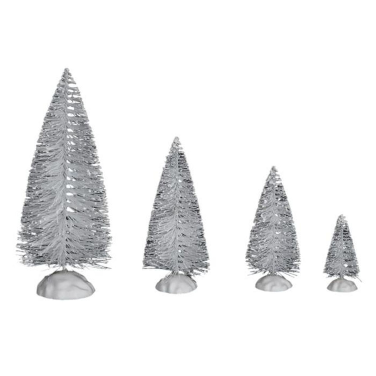 FEERIC LIGHT & CHRISTMAS Lot de 10 Sapins de Noël  Village  20cm Blanc