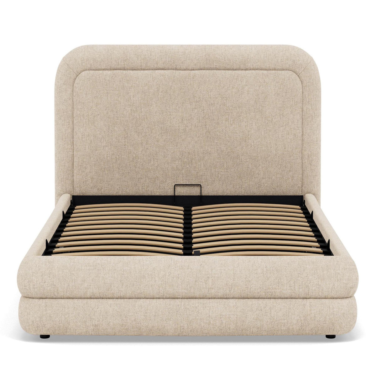 BEST MOBILIER Babel - lit coffre - 160x200 cm - en velours texturé - sommier inclus