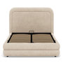 Voir la diapositive 1 : BEST MOBILIER Babel - lit coffre - 160x200 cm - en velours texturé - sommier inclus