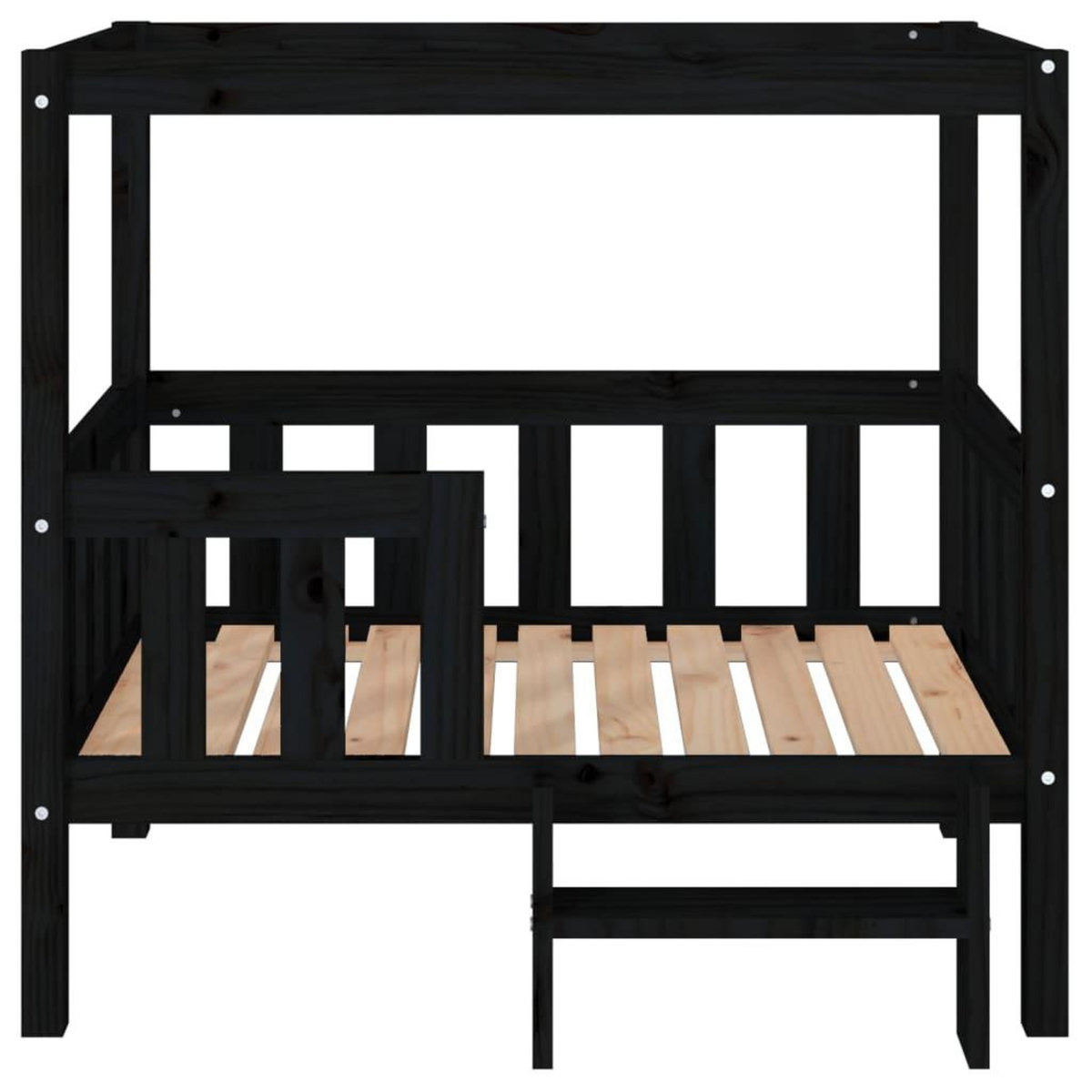 VIDAXL Lit pour chien Noir 95,5x73,5x90 cm Bois de pin solide