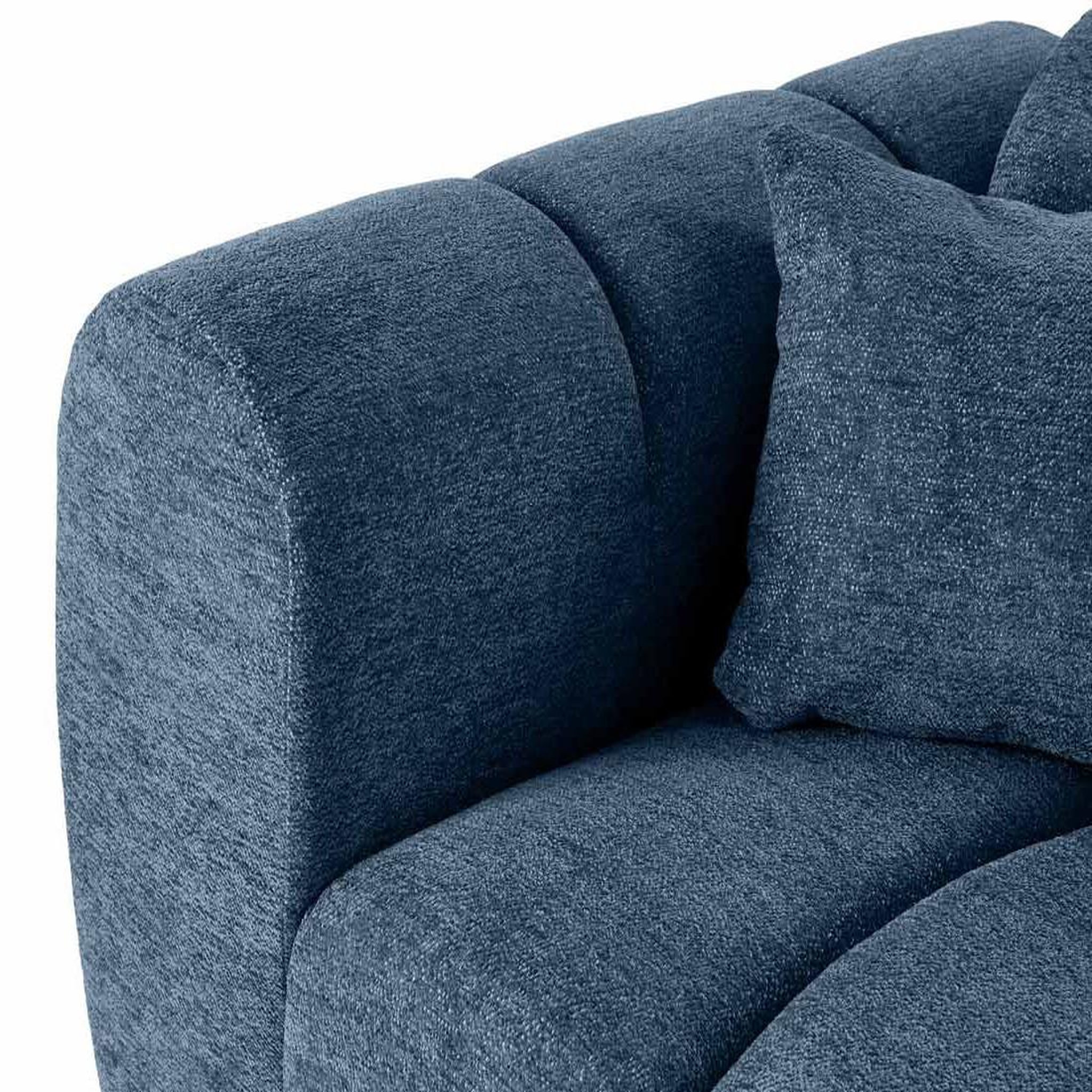 Voir la diapositive 5 : LISA DESIGN Curtis - canapé d'angle droit 4 places en tissu texturé