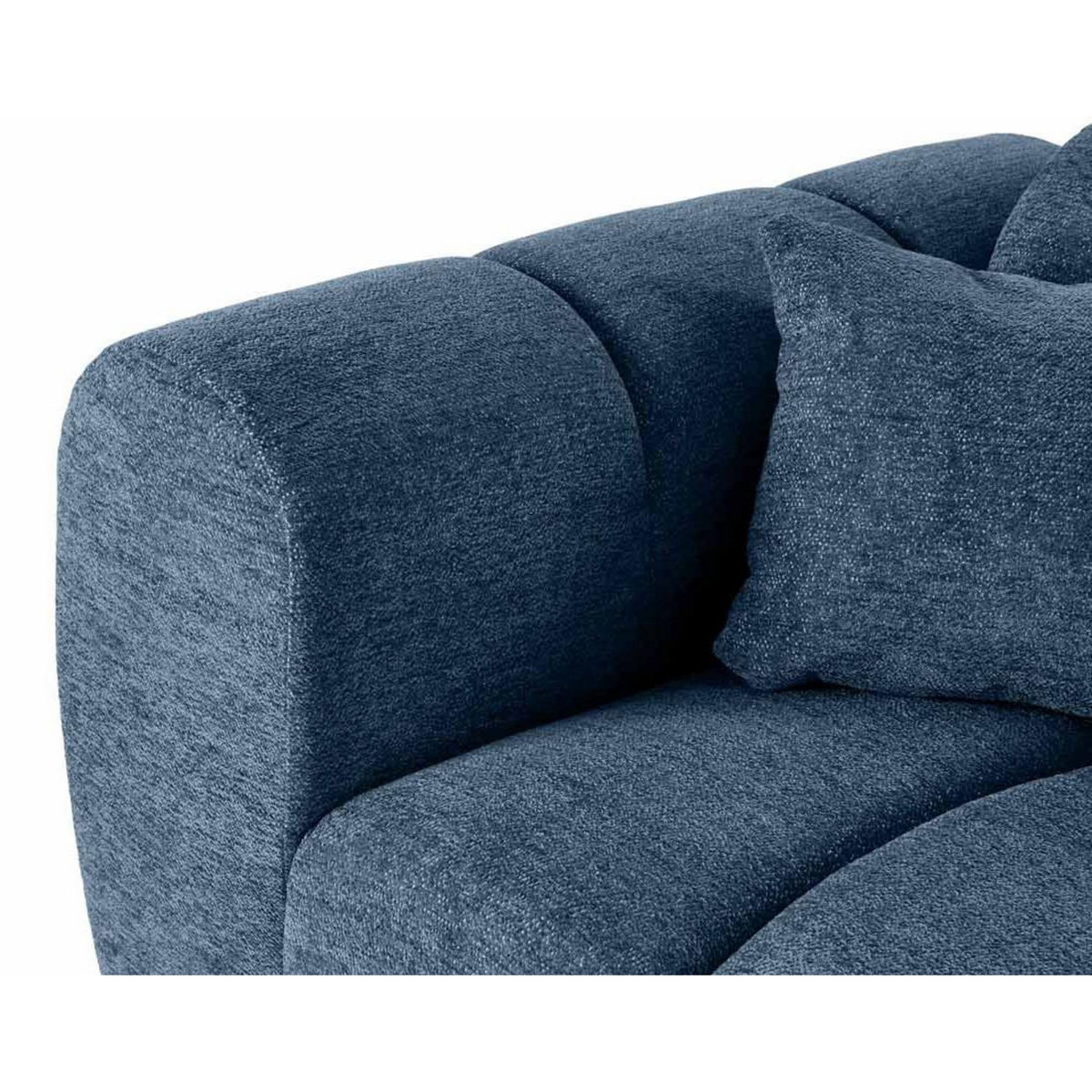 LISA DESIGN Curtis - canapé d'angle droit 4 places en tissu texturé