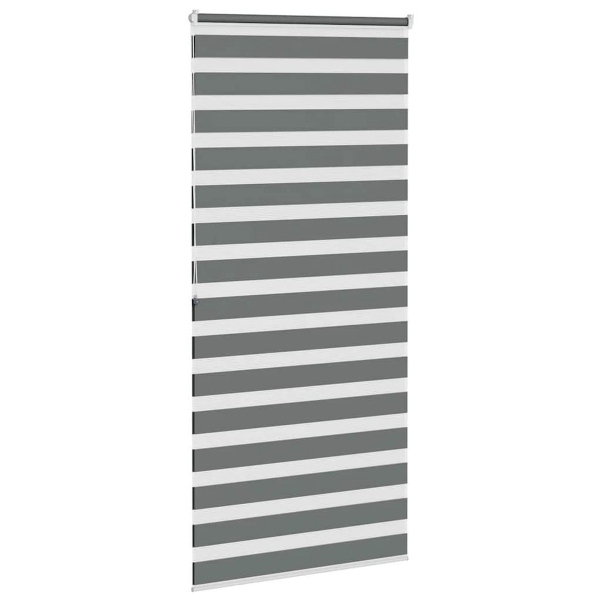 VIDAXL Store zebre gris fonce largeur du tissu 100,9 cm polyester