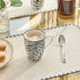 Voir la diapositive 3 : SECRET DE GOURMET Lot de 6 Mugs en Porcelaine  Umami Feuille  31cl Bleu