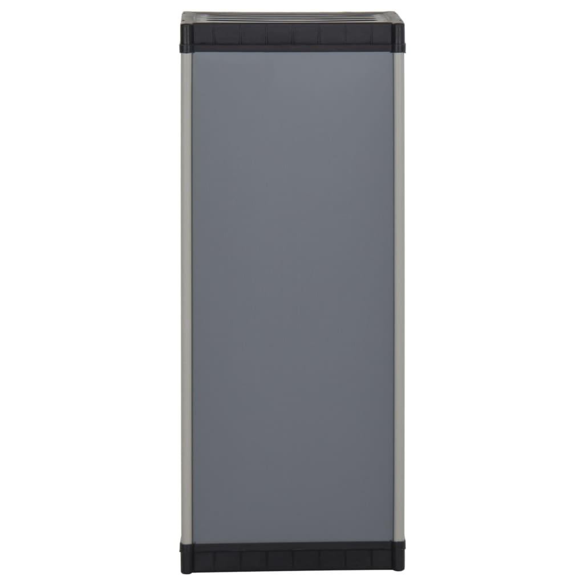 Voir la diapositive 5 : VIDAXL Armoire de rangement de jardin 1 etagere gris/noir 35x40x85 cm