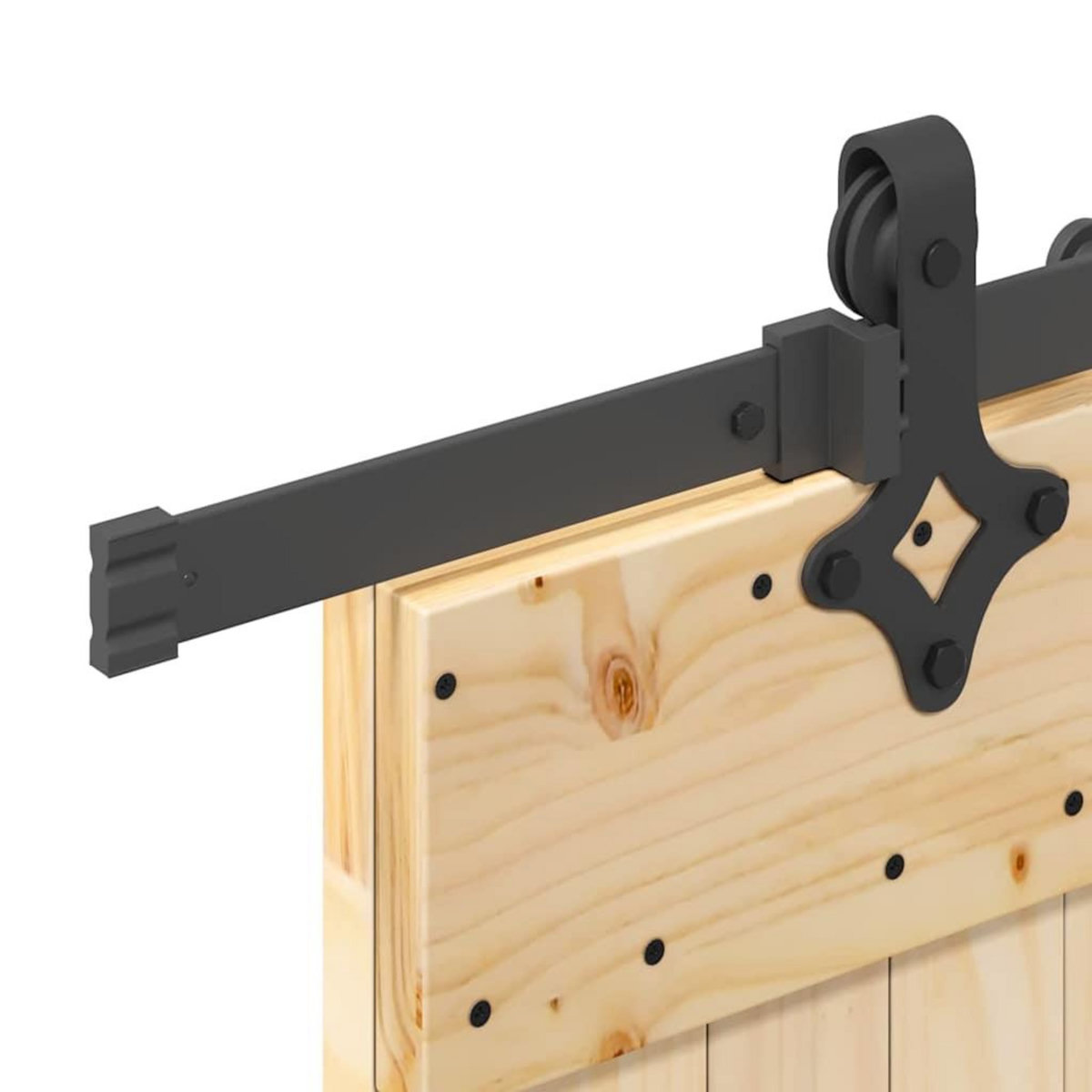 VIDAXL Porte coulissante et kit de quincaillerie 100x210 cm pin massif