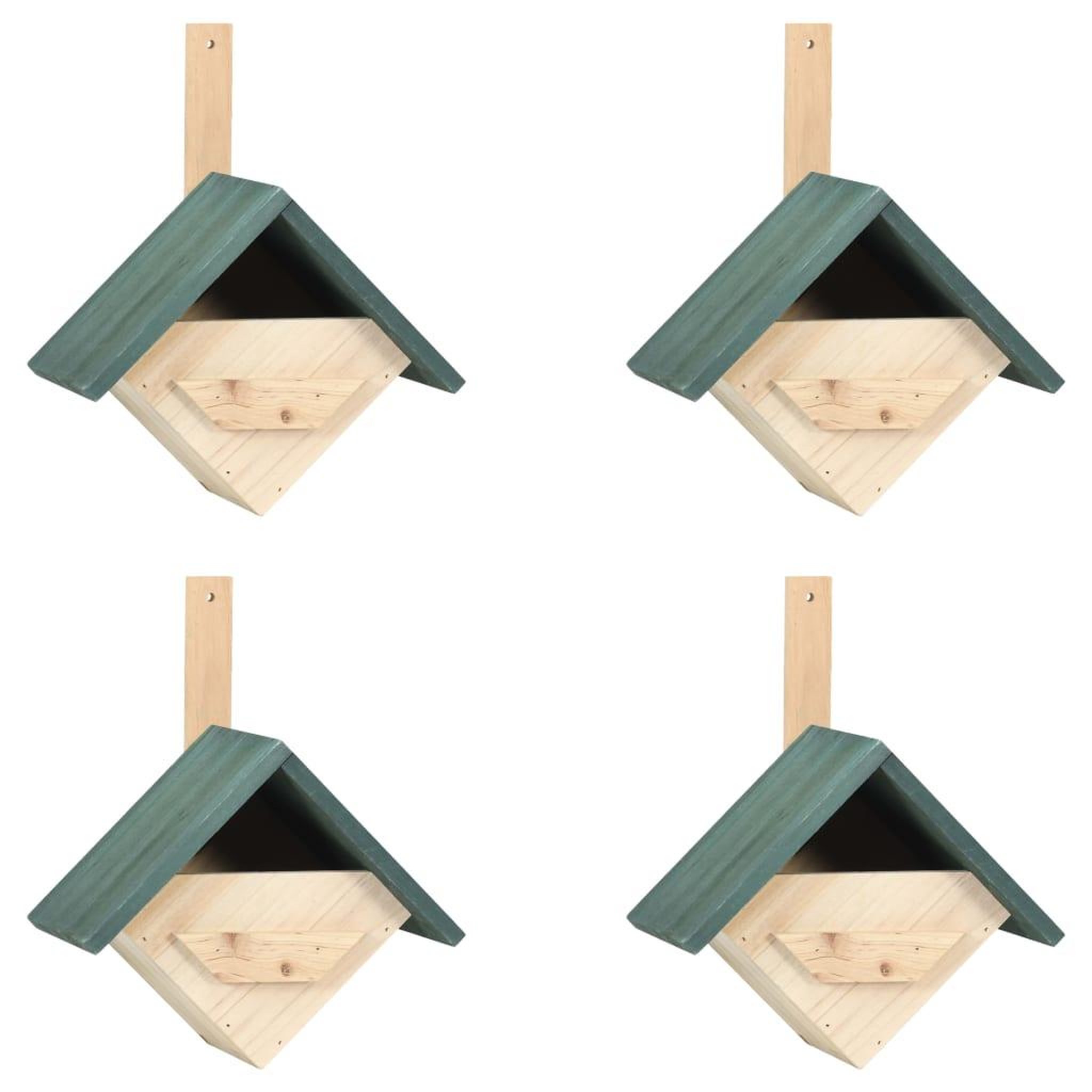 VIDAXL Nichoirs 4 pcs 24x16x30 cm bois de sapin