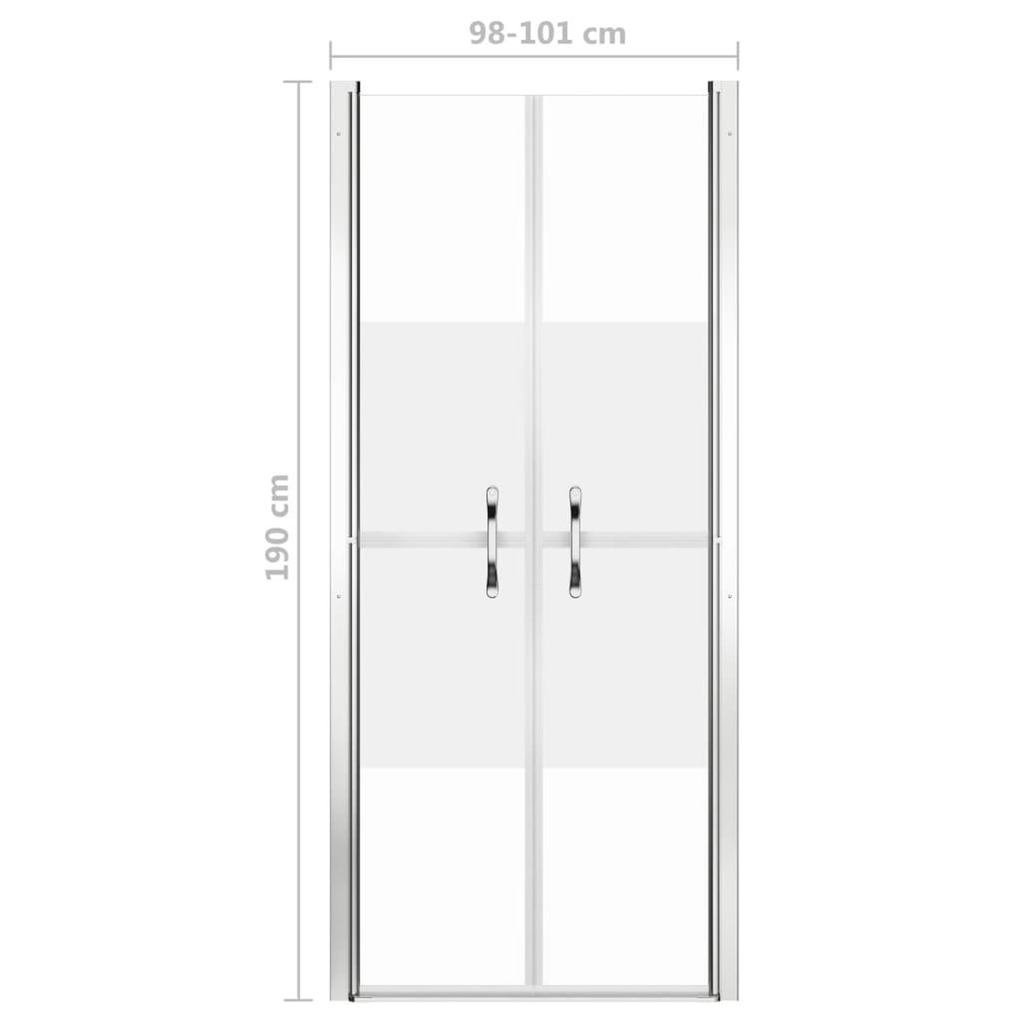 Voir la diapositive 6 : VIDAXL Porte de douche ESG demi-depoli 101x190 cm