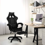 Voir la diapositive 4 : ID MARKET Fauteuil de gaming ALEX réglable avec repose-pied, coussin de tête et coussin lombaire noir
