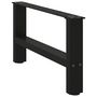 Voir la diapositive 3 : VIDAXL Pieds de table basse noir 2 pcs 70x(30-31) cm acier