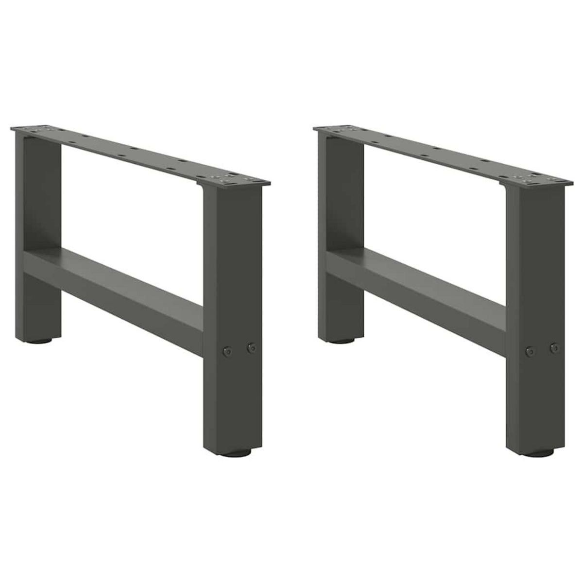 VIDAXL Pieds de table basse anthracite 2 pcs 60x(30-31) cm acier