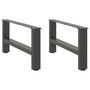 Voir la diapositive 2 : VIDAXL Pieds de table basse anthracite 2 pcs 60x(30-31) cm acier