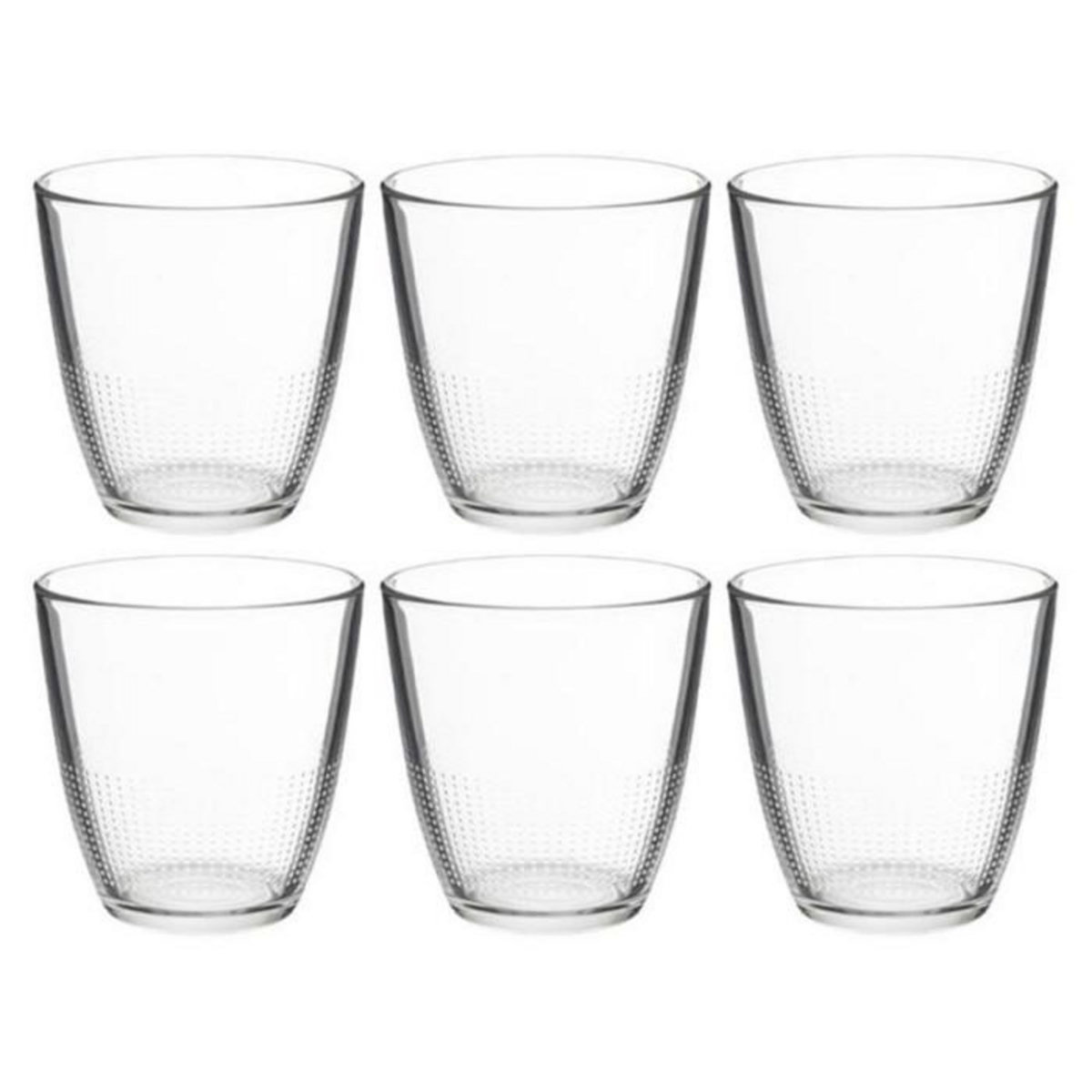 SECRET DE GOURMET Lot de 6 Gobelets Bas  Claudi'Eau  25cl Transparent