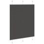 Voir la diapositive 4 : VIDAXL Store plisse noir 110x150 cm largeur du tissu 109,4cm polyester