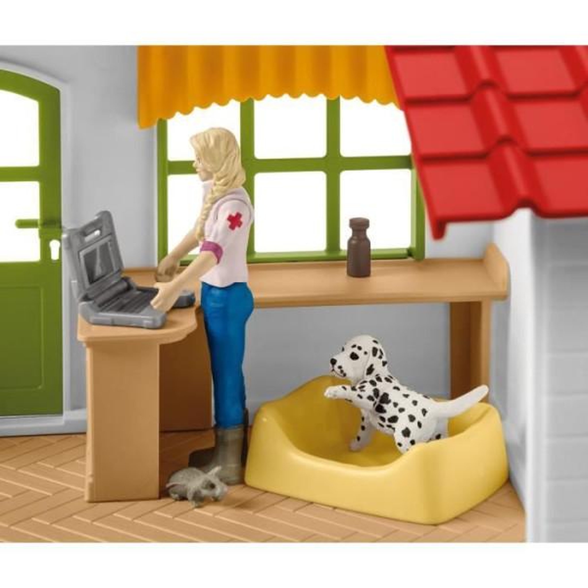 Voir la diapositive 5 : Schleich Cabinet vétérinaire avec animaux, coffret de 43 pieces avec figurine vétérinaire, animaux et accessoires, jouets animaux de