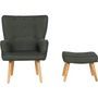 Voir la diapositive 3 : Habitat et Jardin Fauteuil style scandinave tissu  Odense  - 1 place - Gris foncé