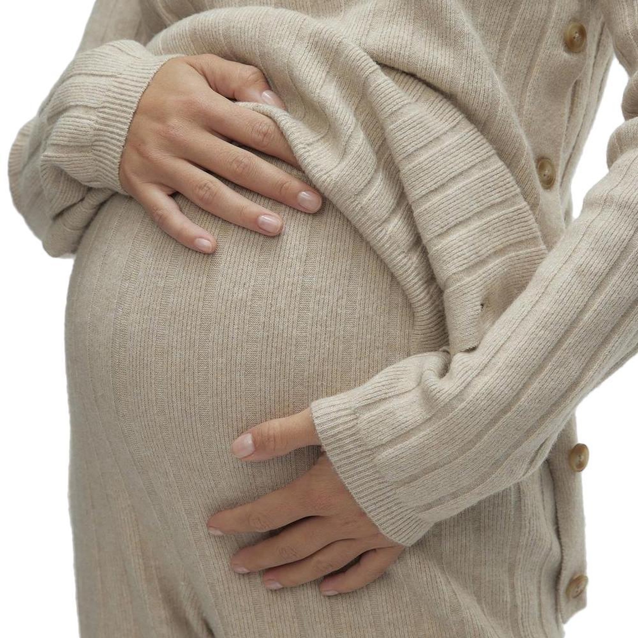 Voir la diapositive 5 : MAMALICIOUS Pantalon de Grossesse Beige Femme Mamalicious Lana