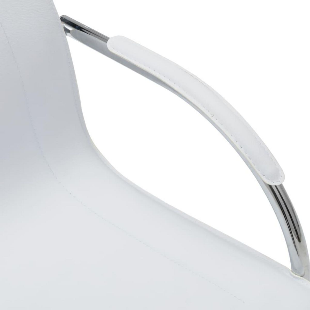 VIDAXL Chaise de bureau cantilever Blanc Similicuir