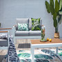 Voir la diapositive 5 : CONCEPT USINE Salon de jardin bas 4 places en aluminium blanc MARINGO
