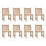 Voir la diapositive 1 : VIDAXL Chaises de jardin lot de 8 avec coussins Bois de teck massif